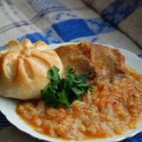 Łopatka  z warzywami