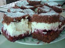 Fot. haberkowa, Czarno-biały sernik z wiśniami mojej babci