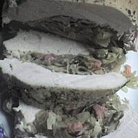 Pieczen z kiszona kapusta i grzybkami wg kuleczki