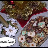 Cisteczka sklejane marmoladą na Boże Narodzenie