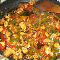 Ryz z papryka filetem i jogurtem