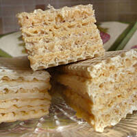 Błyskawiczne wafelki waniliowe - z chałwą