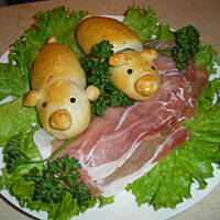 świnki z łososiem do barszczyku