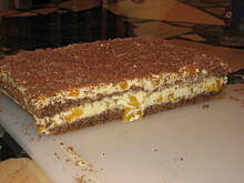 Fot. gosiekb, Ciasto orzechowe z brzoskwiniami