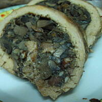 Rolada schabowa z grzybami