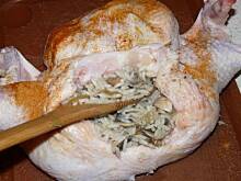 Fot. eva67, Kurczak faszerowany ryżem i grzybami