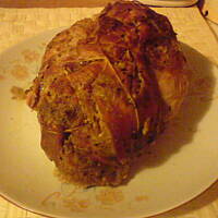 Łopatka faszerowana po myśliwsku