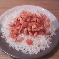 Kurczak po brazylijsku z ryżem i ananasem