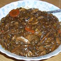 Pieczarki duszone do obiadu wg Różyczki