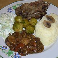 Pieczarki duszone do obiadu wg Różyczki