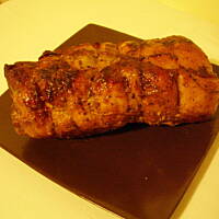 pieczona rolada z boczku na kanapki