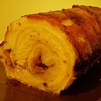 pieczona rolada z boczku na kanapki