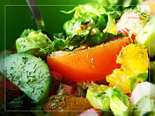 Fot. ladyzka, Wiosenna sałatka krabowa z mandarynkami