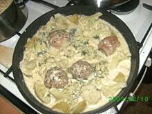 Fot. skopolendra, Klopsiki z kalafiorem w  serowym sosie