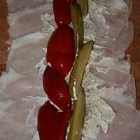 Rolowane koreczki z szyneczką i serem kasiuli