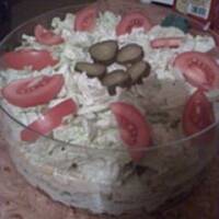 warstwowa sałatka z kurczaka