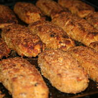 Paluchy rybne z gotowanego pstrąga z warzywami