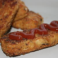 Paluchy rybne z gotowanego pstrąga z warzywami