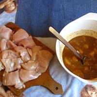 Ostry kurczak w mandarynkach