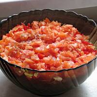 Sałatka  z ryżem warstwowa