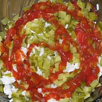 Sałatka  z ryżem warstwowa