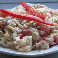 Sałatka  z ryżem warstwowa