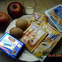 Sernik bez ciasta z jabłkami