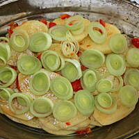 Kurczak paprykowy pieczony na ziemniakach kasiuli