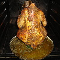 Kurczak pieczony na butelce