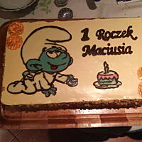 smerfny tort urodzinowy