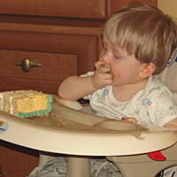 smerfny tort urodzinowy