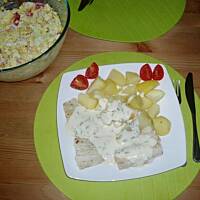 Ryba z sosem jogurtowo-chrzanowym