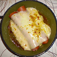 Bardzo pyszna zapiekana kiełbaska z serem -express