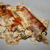 Cykoria serowo szynkowa zapiekana w sosie kasiuli