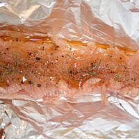 Grillowany pstrąg bardzo aromatyczny kasiuli