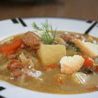 Zupa z klopsikami o grzybowym aromacie kasiuli