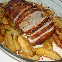 Schab pieczony z ziemniakami