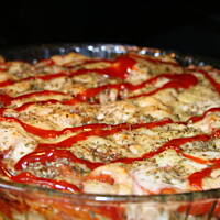 Pizza makaronowa z sosem i serem kasiuliii