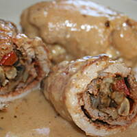 Roladki z pieczarkami serem i papryką kasiuli