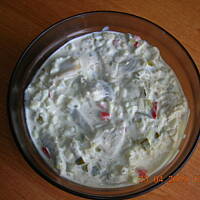 Matjasy w sosie jogurtowo - majonezowym