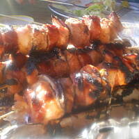 Szaszłyki z polędwiczki- piersi- kiełbaski kasiuli