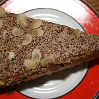 Tort kawowy kasiulii z migdałami i wiśniówką