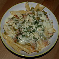 Penne z sosem serowym i kurczakiem-szybkie i dobre