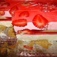 Torcik truskawkowy na zimno Jaszczurki