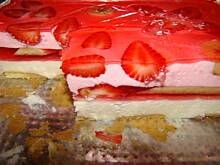 Fot. jaszczur, Torcik truskawkowy na zimno Jaszczurki