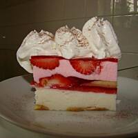 Torcik truskawkowy na zimno Jaszczurki