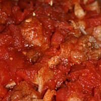 Zapiekanka - kurczak pomidory makaron kasiuli