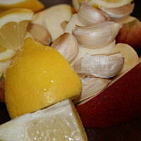 Kurczak cytrynowo - jabłkowy na warzywach kasiuli