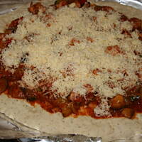 UFO- zapiekanka z farszem mięsno warzywnym kasiuli