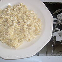 Makaron z białym serem na słodko